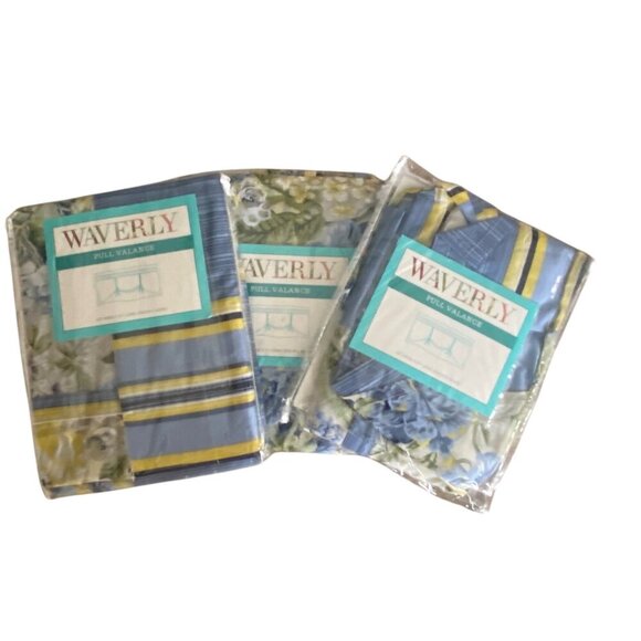 Waverly Floral Flourish - Porcelain Pull Valance 52" X 21" 100% Cotton Fits - Picture 9 of 9